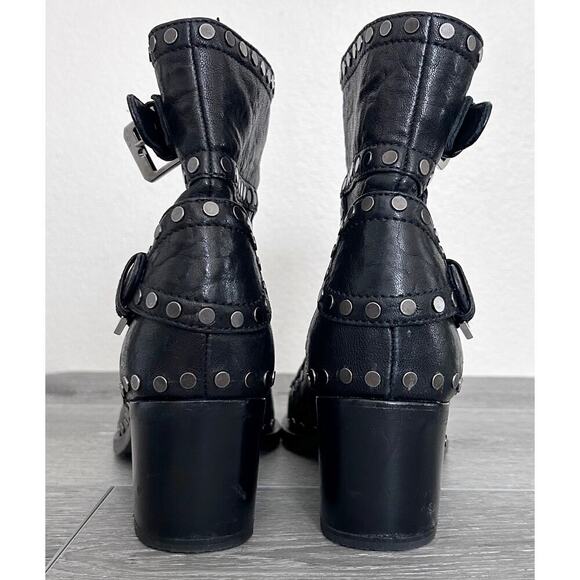Laurence Dacade Womens Gatsby Studded Leather Boot In‎ Black Size EU 37.5 Biker - Picture 3 of 8